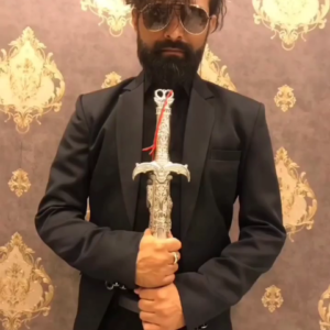 Monochrome Black Designer Suit (Avant-Garde Style)